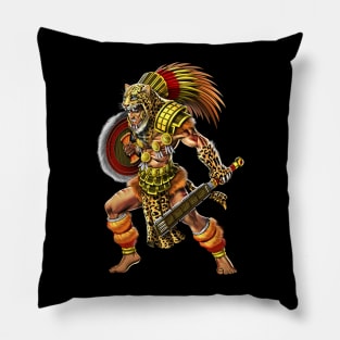 Aztec Jaguar Warrior Pillow