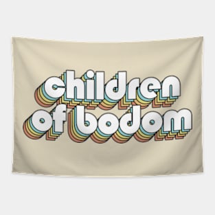 Childern Of School - Retro Rainbow Typography Faded Style Tapestry