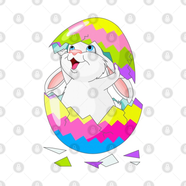 Easter Bunny with Egg by Cool Abstract Design