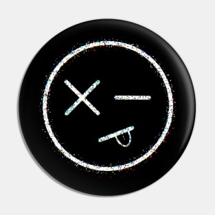 Smiley face funny gamer glitch Pin