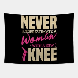 Never Underestimate A Woman With A New Knee  Tapestry