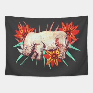 Pretty Rhino Tapestry