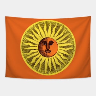 Vintage Sun, Renaissance Era Celestial Sunshine Tapestry