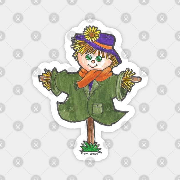 Scarecrow Magnet by ReneeDixonArt