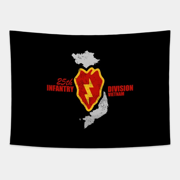 25th Infantry Division (distressed) Tapestry by TCP