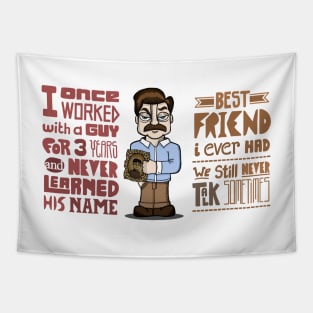 Ron Swanson Thoughts - Best Friend Tapestry