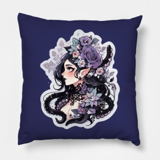 Pastel Goth Sea Witch Pillow