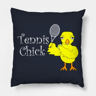 Tennis Chick Text Pillow