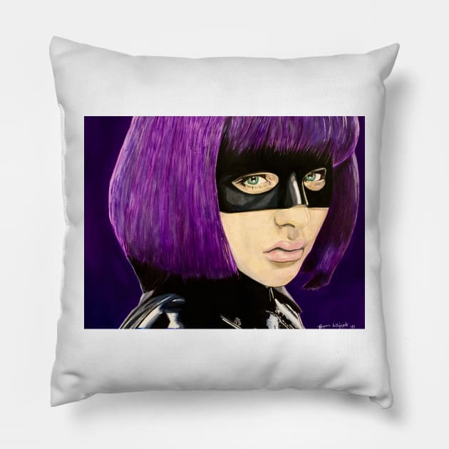 Hit Girl Pillow by BryanWhipple