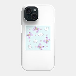 Little rat flies between clouds Phone Case