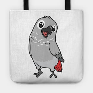 Kawaii gray parrot Tote