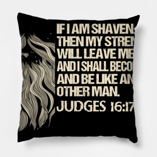 Bearded Man Shaven Pillow