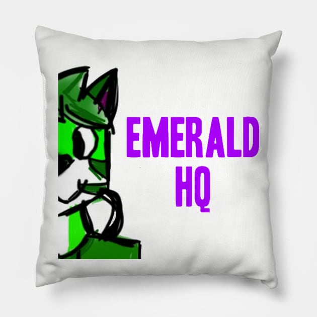 Emerald HQ Logo Pillow by EmeraldHQ