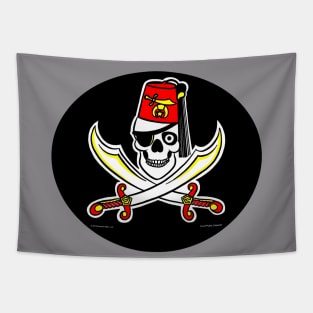 HCSC Jolly Roger Oval Tapestry