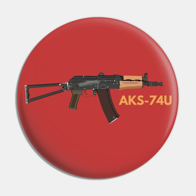 AKS-74U Shortened Assault Rifle Pin by NorseTech