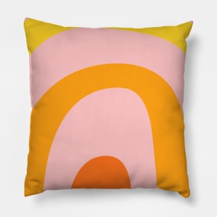 Boho abstract sunshine rainbow pattern Pillow