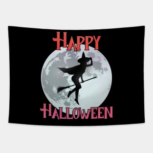 Happy Halloween - The Flying Witch Tapestry