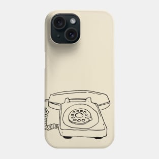 Sketchy Old Retro Rotary Phone Phone Case