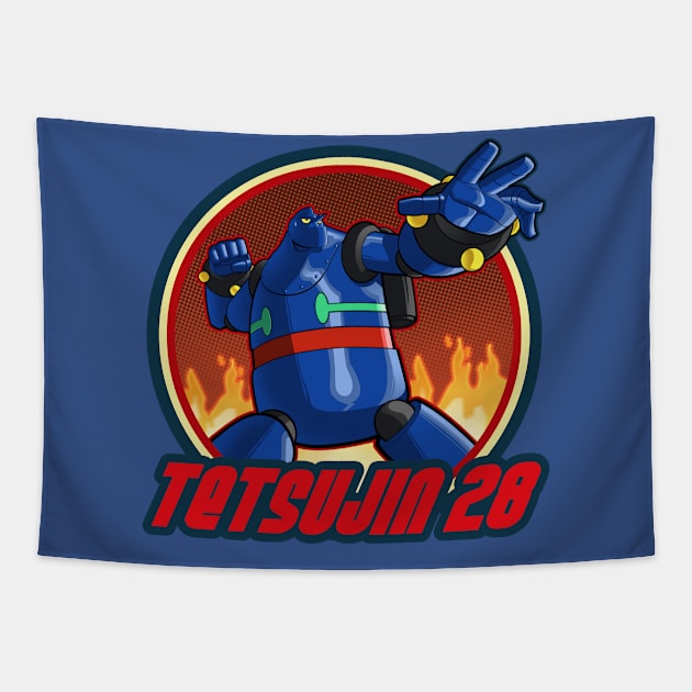 Tetsujin 28 Tapestry by TomMcWeeney