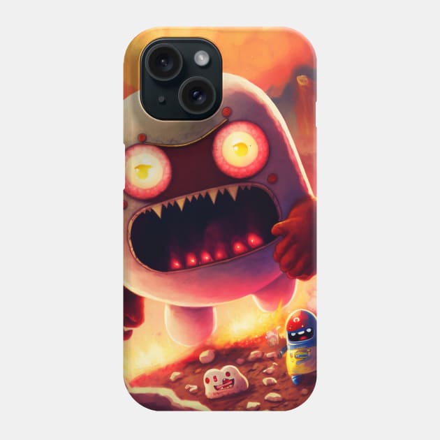 A very Dig fierce and monstrous Dug with red lightning and red eyes Phone Case by FoolDesign