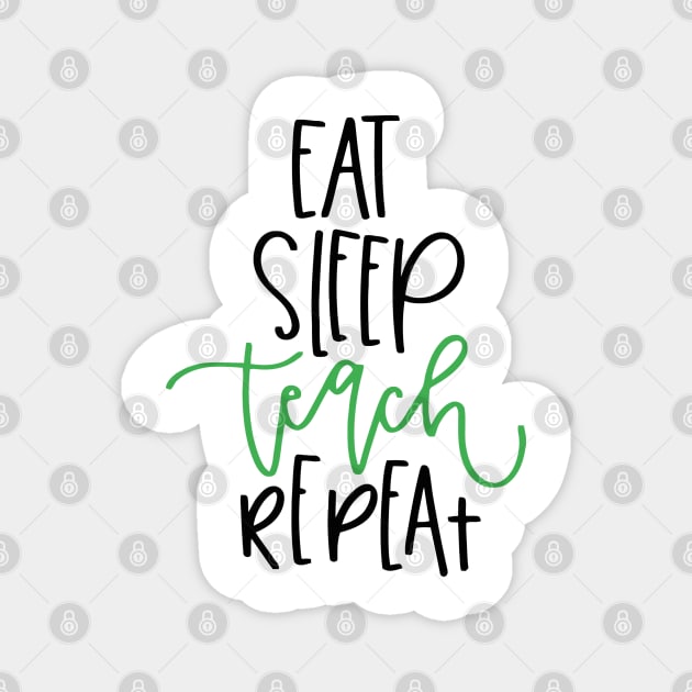 Eat Sleep Teach Magnet by wolulas