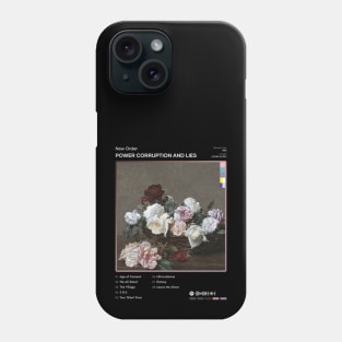 New Order - Power Corruption and Lies Tracklist Album Phone Case