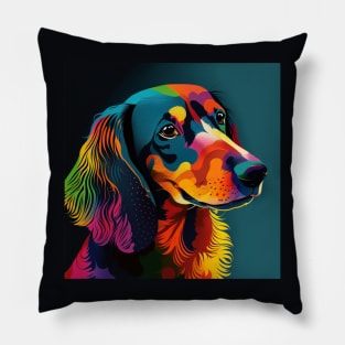 Pop Art Dachshund Dog Pillow