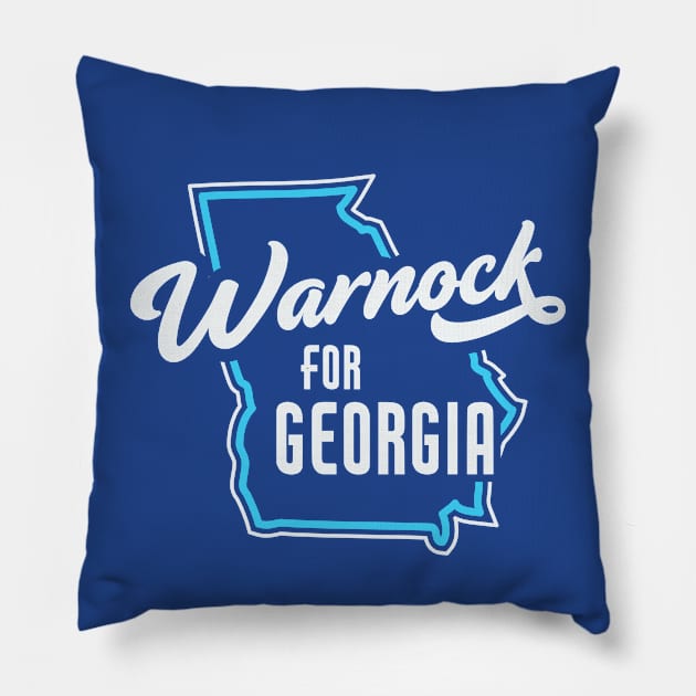 Vintage Warnock for Georgia Senate // Warnock for Senate Pillow by SLAG_Creative