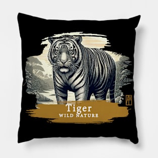 Tiger- WILD NATURE - TIGER -9 Pillow