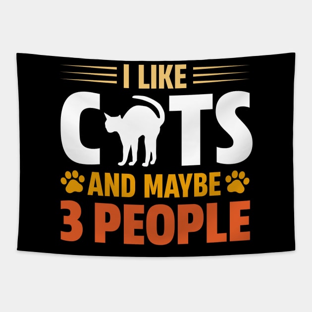 I Like Cats Tapestry by Maison de Kitsch