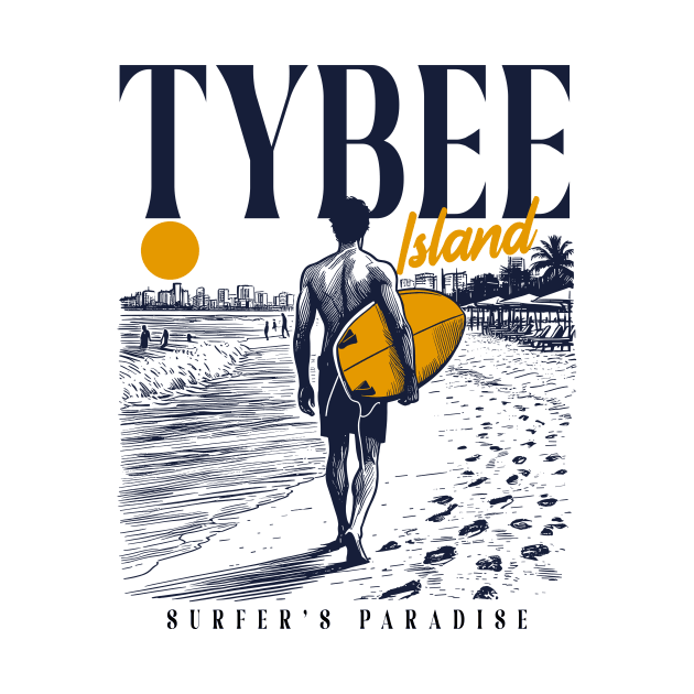 Vintage Surfing Tybee Island, Georgia // Retro Surfer Sketch // Surfer's Paradise by Now Boarding