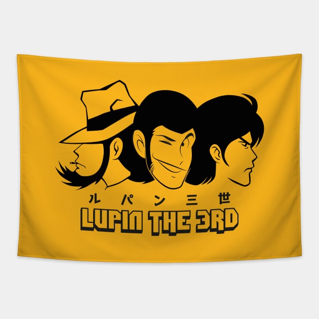 219 Lupin 3head Wide Tapestry by Yexart