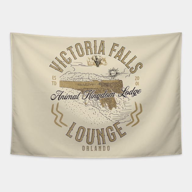 Victoria Falls Lounge at The Animal Kingdom Lodge Orlando Tapestry by Joaddo