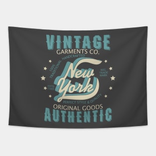 Authentic Retro New York Garment Design Tapestry