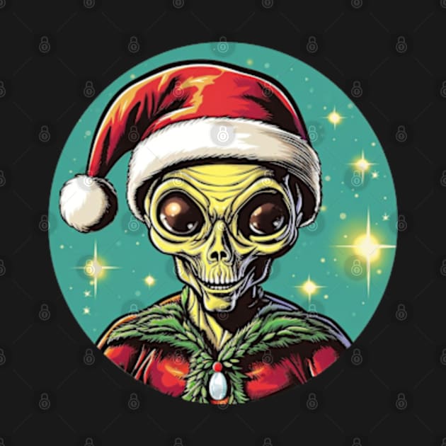 Retro Holiday Alien by DigitalToast