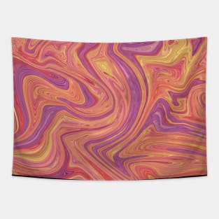 Liquid Marble, Swirling Pink and Purple Tapestry