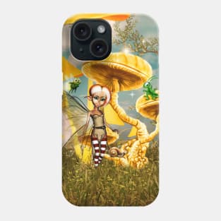 Little fairy with grasshopper and snaile Phone Case