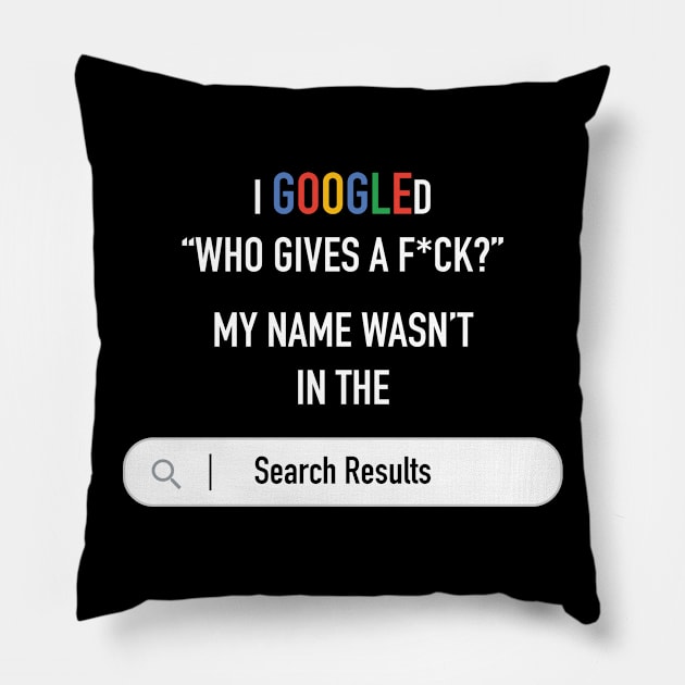 Google Search Results Pillow by CH