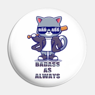 Badass Cat Pin