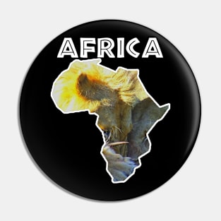 African Wildlife Continent Lion Pin