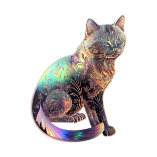 Iridescent Holo Cat T-Shirt