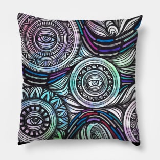 Trippy connected world Pillow