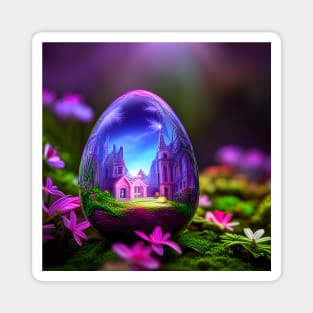 Neon Fairy Egg Magnet