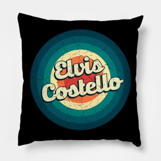 Graphic Elvis Name Retro Vintage Circle Pillow