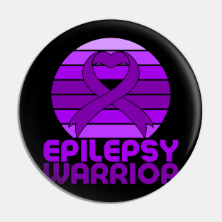 Retro Epilepsy Awareness Epilepsy Warrior Pin