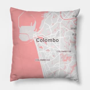 Colombo pink map Pillow