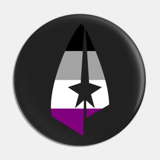 Pride Asexual Treksphere Logo Pin