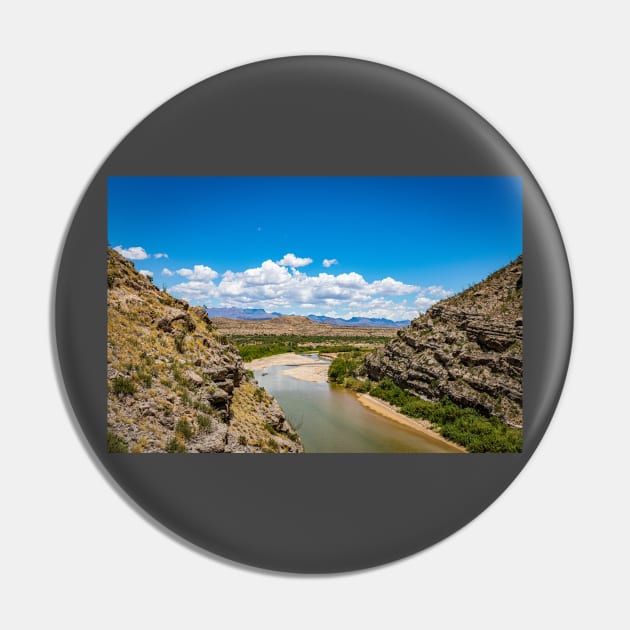 Rio Grande at Big Bend Pin by Gestalt Imagery