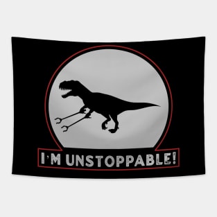 I’m Unstoppable T Rex With Long Arms Trash Pickers Tapestry