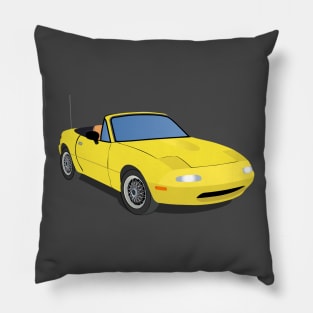 Yellow Miata Pillow